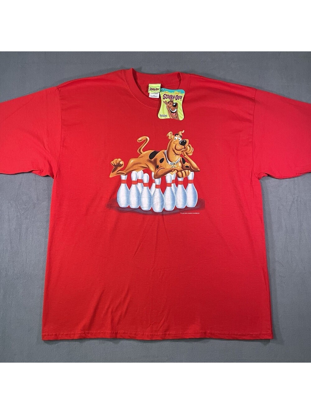 Cartoon Network Scooby Doo Vintage Y2K Bowling Shirt Size 2XL Red - NWT